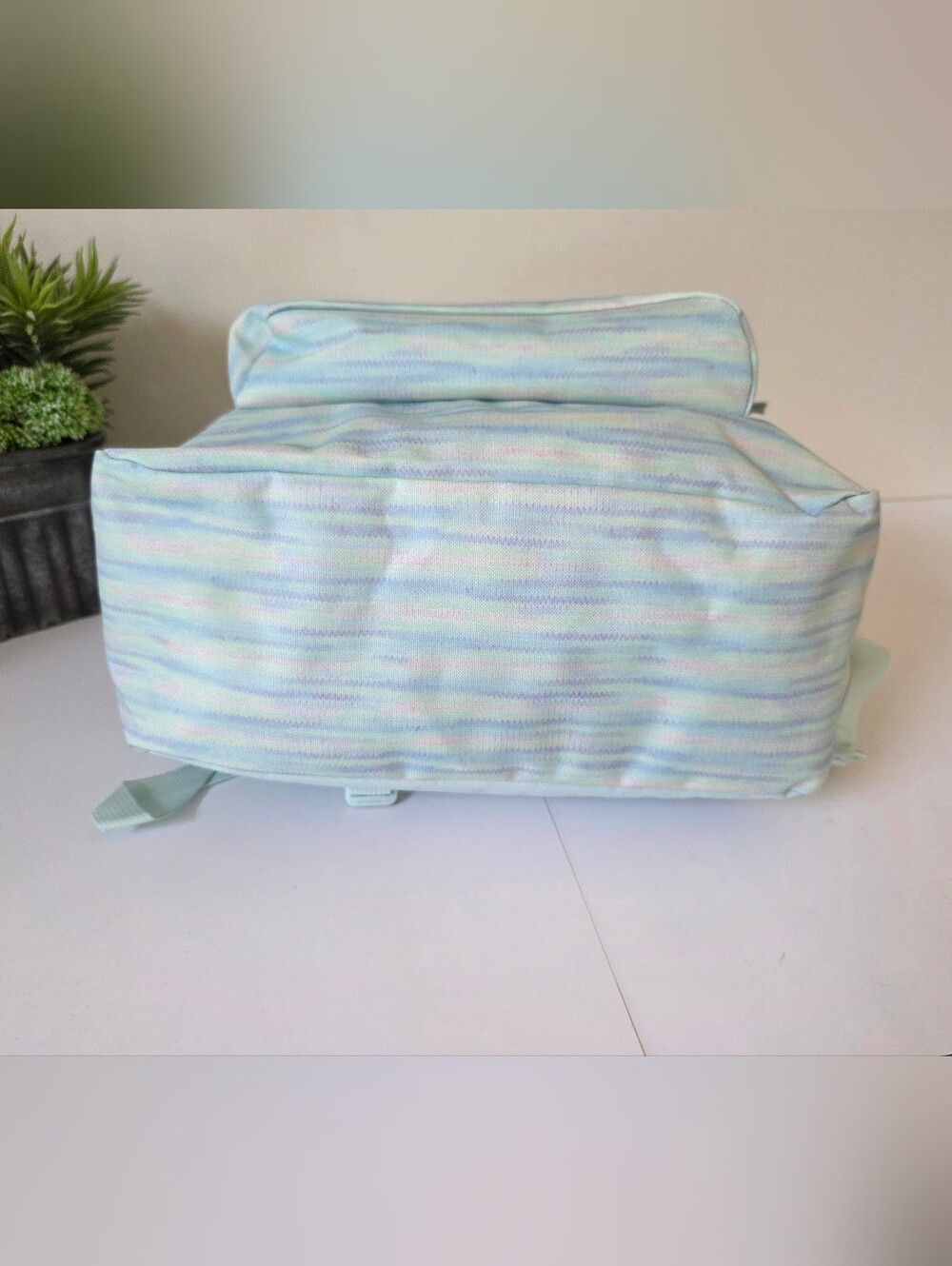 JanSport SuperBreak One Backpack 70's Space Dye Fresh Mint Colorway - Picture 6 of 8